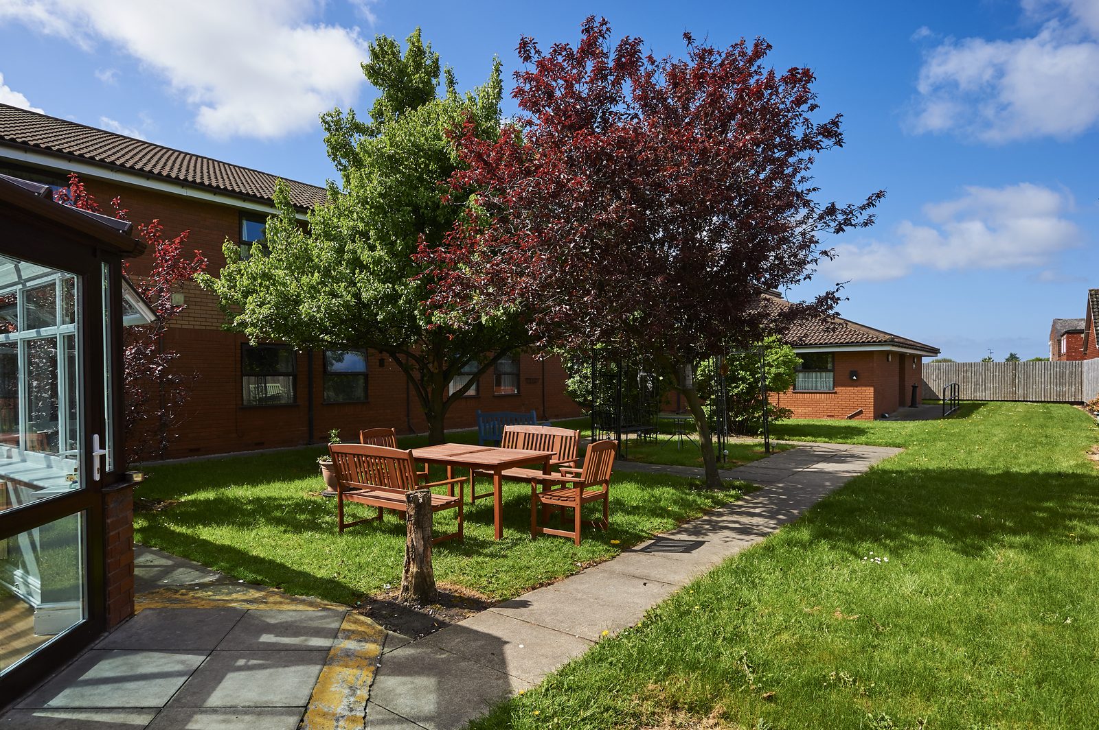 The garden at Walton Manor Care Home